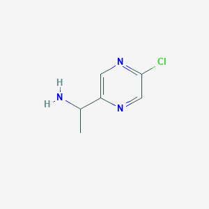 molecular formula C6H8ClN3 B1380023 1-(5-Chloropyrazin-2-yl)ethan-1-amine CAS No. 1234014-51-7
