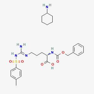 molecular formula C27H39N5O6S B1380027 Z-Arg(Tos)-OH.CHA CAS No. 29388-62-3
