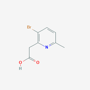 molecular formula C8H8BrNO2 B1380035 2-(3-Bromo-6-methylpyridin-2-yl)acetic acid CAS No. 1214374-30-7