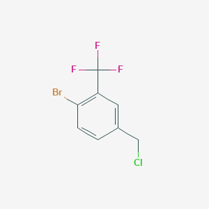 molecular formula C8H5BrClF3 B1380041 1-Bromo-4-(chloromethyl)-2-(trifluoromethyl)benzene CAS No. 1214339-27-1