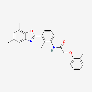 N-[3-(5,7-dimethyl-1,3-benzoxazol-2-yl)-2-methylphenyl]-2-(2-methylphenoxy)acetamide