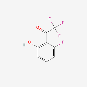 molecular formula C8H4F4O2 B1380048 2,2,2-Trifluoro-1-(2-fluoro-6-hydroxyphenyl)ethanone CAS No. 1445995-75-4