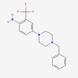 molecular formula C18H20F3N3 B1380050 4-(4-苄基哌嗪-1-基)-2-(三氟甲基)苯胺 CAS No. 1227954-35-9