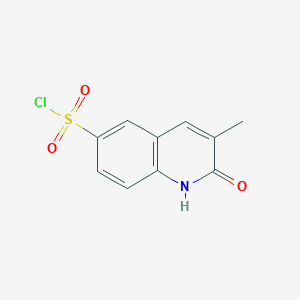 molecular formula C10H8ClNO3S B1380054 3-methyl-2-oxo-1H-quinoline-6-sulfonyl chloride CAS No. 1181714-73-7