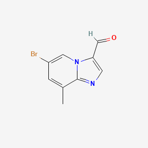 molecular formula C9H7BrN2O B1380055 6-ブロモ-8-メチルイミダゾ[1,2-a]ピリジン-3-カルバルデヒド CAS No. 1126636-93-8