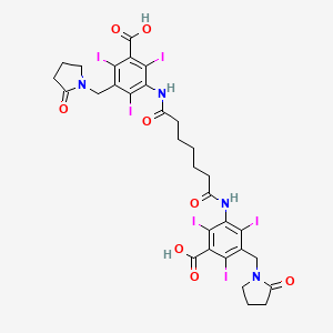 Benzoic acid, 3,3'-(pimeloyldiimino)bis(5-((2-oxo-1-pyrrolidinyl)methyl)-2,4,6-triiodo-