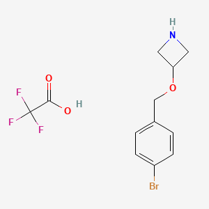 molecular formula C12H13BrF3NO3 B1380068 三氟乙酸3-[(4-溴苄基)氧基]氮杂环丁烷 CAS No. 1425040-12-5