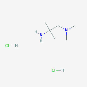 molecular formula C6H18Cl2N2 B1380072 (2-Amino-2-methylpropyl)dimethylamine dihydrochloride CAS No. 75975-36-9