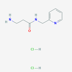 molecular formula C9H15Cl2N3O B1380075 3-amino-N-[(pyridin-2-yl)methyl]propanamide dihydrochloride CAS No. 1461714-62-4