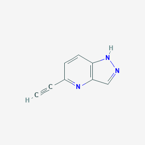 molecular formula C8H5N3 B1380077 5-乙炔基-1H-吡唑并[4,3-b]吡啶 CAS No. 1374652-56-8