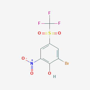 2-Bromo-6-nitro-4-[(trifluoromethyl)sulphonyl]phenol
