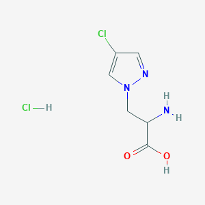 2-amino-3-(4-chloro-1H-pyrazol-1-yl)propanoic acid hydrochloride