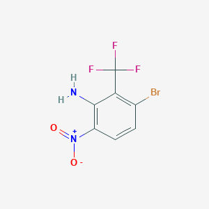 molecular formula C7H4BrF3N2O2 B1380087 3-溴-6-硝基-2-(三氟甲基)苯胺 CAS No. 1445995-76-5