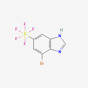 molecular formula C7H4BrF5N2S B1380088 4-Bromo-6-(pentafluorothio)-1H-benzimidazole CAS No. 1432075-84-7