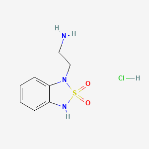 molecular formula C8H12ClN3O2S B1380091 1-(2-Aminoethyl)-1,3-dihydro-2,1,3-benzothiadiazole-2,2-dione hydrochloride CAS No. 1607276-71-0