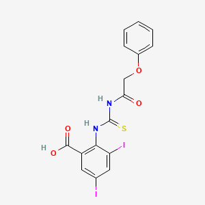 3,5-Diiodo-2-[[[(phenoxyacetyl)amino]thioxomethyl]amino]-benzoic acid