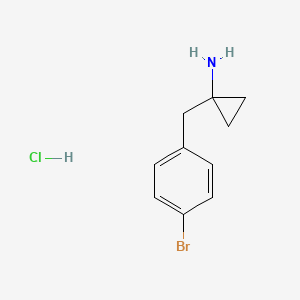 molecular formula C10H13BrClN B1380094 1-[(4-Bromophenyl)methyl]cyclopropan-1-amine hydrochloride CAS No. 29812-99-5