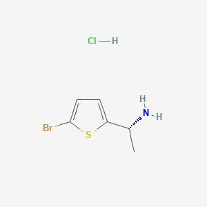 molecular formula C6H9BrClNS B1380096 (1R)-1-(5-bromothiophen-2-yl)ethan-1-amine hydrochloride CAS No. 1807938-01-7