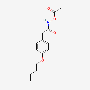 Hydroxylamine, O-acetyl-N-(p-butoxyphenylacetyl)-