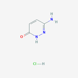 molecular formula C4H6ClN3O B1380113 6-Aminopyridazin-3-ol hydrochloride CAS No. 1607256-37-0