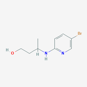 molecular formula C9H13BrN2O B1380124 3-[(5-Bromopyridin-2-yl)amino]butan-1-ol CAS No. 1549576-41-1