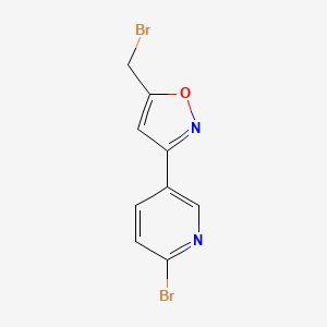 molecular formula C9H6Br2N2O B1380127 5-(溴甲基)-3-(6-溴吡啶-3-基)异噁唑 CAS No. 1231244-56-6