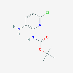 molecular formula C10H14ClN3O2 B1380128 (3-Amino-6-chloro-pyridin-2-yl)-carbamic acid tert-butyl ester CAS No. 1017782-11-4