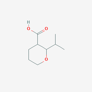 molecular formula C9H16O3 B1380132 2-(Propan-2-yl)oxane-3-carboxylic acid CAS No. 1462238-06-7