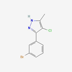 molecular formula C10H8BrClN2 B1380140 3-(3-bromophenyl)-4-chloro-5-methyl-1H-pyrazole CAS No. 1257858-65-3