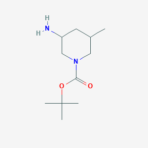 molecular formula C11H22N2O2 B1380143 Tert-butyl 3-amino-5-methylpiperidine-1-carboxylate CAS No. 1312805-93-8