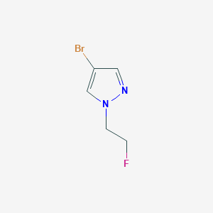 molecular formula C5H6BrFN2 B1380146 4-bromo-1-(2-fluoroethyl)-1H-pyrazole CAS No. 1049730-35-9