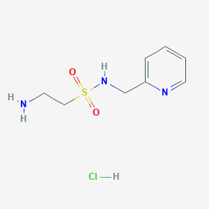 molecular formula C8H14ClN3O2S B1380150 2-氨基-N-(吡啶-2-基甲基)乙烷-1-磺酰胺盐酸盐 CAS No. 1630096-72-8