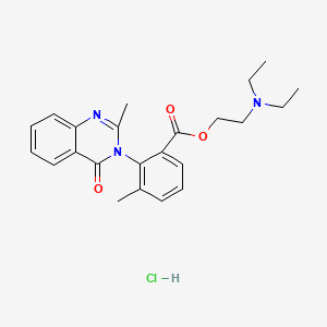 Diethyl-[2-[3-methyl-2-(2-methyl-4-oxoquinazolin-3-yl)benzoyl]oxyethyl]azanium chloride