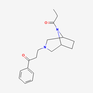 3-(Phenacylmethyl)-8-propionyl-3,8-diazabicyclo(3.2.1)octane