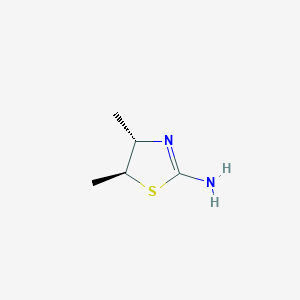 molecular formula C5H10N2S B13801678 2-Thiazolamine,4,5-dihydro-4,5-dimethyl-,(4S,5S)-(9CI) 