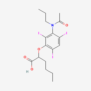 2-(3-(N-Propylacetamido)-2,4,6-triiodophenoxy)hexanoic acid