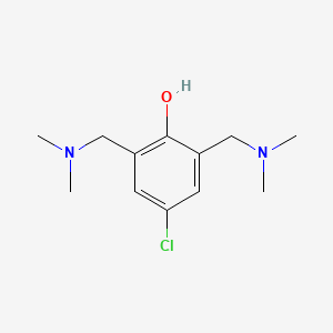 molecular formula C12H19ClN2O B13801715 4-Chloro-2,6-bis(dimethylaminomethyl)phenol CAS No. 52662-66-5