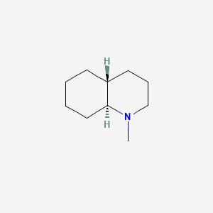 molecular formula C10H19N B13801759 Quinoline, decahydro-1-methyl-, trans- CAS No. 875-63-8