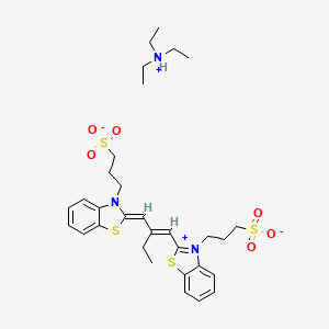 3-[(2Z)-2-[(2E)-2-[[3-(3-sulfonatopropyl)-1,3-benzothiazol-3-ium-2-yl]methylidene]butylidene]-1,3-benzothiazol-3-yl]propane-1-sulfonate;triethylazanium