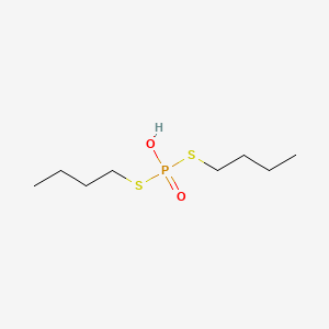 molecular formula C8H19O2PS2 B13801798 Phosphorodithioic acid, S,S-dibutyl ester CAS No. 72284-33-4