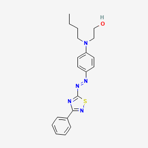 molecular formula C20H23N5OS B13801800 Ethanol, 2-[butyl[4-[(3-phenyl-1,2,4-thiadiazol-5-yl)azo]phenyl]amino]- CAS No. 61049-90-9