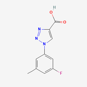 molecular formula C10H8FN3O2 B1380181 1-(3-fluoro-5-methylphenyl)-1H-1,2,3-triazole-4-carboxylic acid CAS No. 1511171-91-7