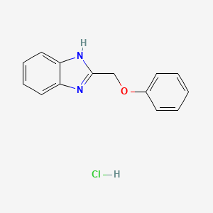 molecular formula C14H13ClN2O B13801829 Benzimidazole, 2-phenoxymethyl-, hydrochloride CAS No. 20904-13-6