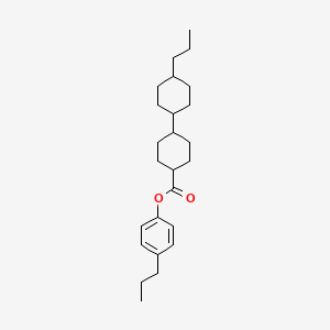 molecular formula C25H38O2 B13801830 trans,trans-4-Propylphenyl 4'-propylbicyclohexyl-4-carboxylate CAS No. 97564-42-6