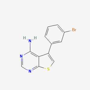 molecular formula C12H8BrN3S B13801835 5-(3-Bromophenyl)thieno[2,3-d]pyrimidin-4-amine 