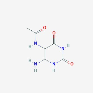 molecular formula C6H10N4O3 B13801840 N-(4-amino-2,6-dioxo-1,3-diazinan-5-yl)acetamide 