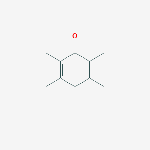 molecular formula C12H20O B13801843 3,5-Diethyl-2,6-dimethylcyclohex-2-en-1-one CAS No. 65416-17-3