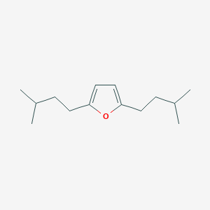 molecular formula C14H24O B13801892 2,5-Bis(3-methylbutyl)furan CAS No. 72636-57-8