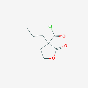 molecular formula C8H11ClO3 B13801923 2-Oxo-3-propyloxolane-3-carbonyl chloride CAS No. 82672-11-5