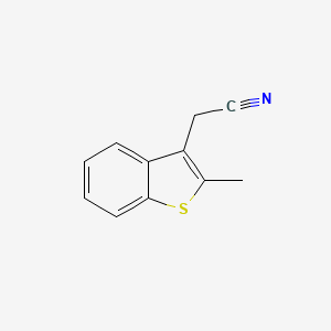 molecular formula C11H9NS B13801966 3-Cyanomethyl-2-methylbenzo[b]thiophene CAS No. 91093-21-9